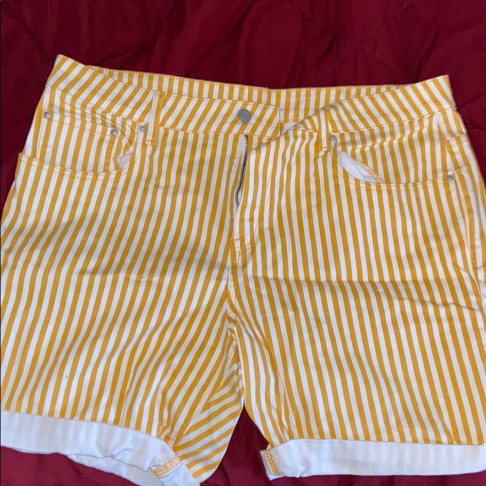 Yellow striped shorts
